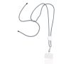 Cordon en RPET pour téléphone portable avec pièce réglable couleur gris clair