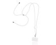 Cordon en RPET pour téléphone portable avec pièce réglable couleur blanc