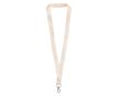 Lanyard classique en coton bio naturel 2 cm couleur beige
