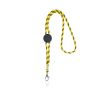 Lanyard tubulaire rayé durable en RPET avec mousqueton 3 cm couleur jaune