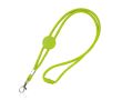 Lanyard tubulaire réglable en polyester avec mousqueton 3 cm couleur vert clair