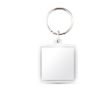 Porte-clés carré avec papier inséré et couvercle en acrylique couleur transparent