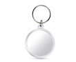 Porte-clés avec forme ronde et couverture avec papier personnalisable couleur transparent