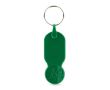 Porte-clés plastique avec jeton 1 euro et couverture personnalisable couleur vert