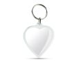 Porte-clés en forme de cœur avec insertion de papier sur deux faces couleur transparent