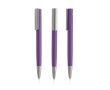 Stylo en aluminium recyclé avec finition en caoutchouc encre bleue couleur violet