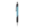 Stylo en plastique coloré avec bouton tactile encre bleue couleur turquoise