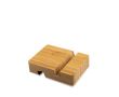 Support en bambou pour téléphones et tablettes de différentes tailles couleur marron clair