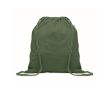 Sac à dos en corde de coton recyclé et RPET 140g/m² couleur vert foncé