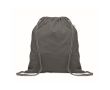 Sac à dos en corde de coton recyclé et RPET 140g/m² couleur gris foncé