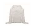 Sac à dos en corde de coton recyclé et RPET 140g/m² couleur blanc