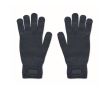 Gants en polyester recyclé avec patch pour personnalisation couleur bleu marine