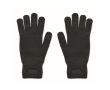 Gants en polyester recyclé avec patch pour personnalisation couleur noir