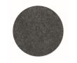 Dessous de verre de forme ronde en feutre recyclé couleur gris foncé