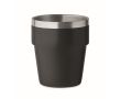 Gobelet empilable en acier inoxydable recyclé, 250ml couleur noir