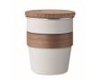 Gobelet en acier inoxydable avec détail en bois amovible, 350ml couleur blanc