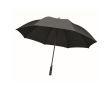 Parapluie anti-vent en pongee RPET avec ouverture automatique, Ø116cm couleur noir