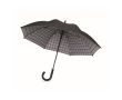 Parapluie anti-vent en pongé avec intérieur à carreaux, Ø58cm couleur noir