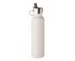 Gourde isotherme acier inoxydable recyclé, paille et poignée, 660ml couleur blanc