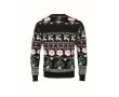 Pull de Noël avec 10 lumières LED, taille S/M couleur noir