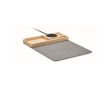 Organiseur de bureau avec tapis de souris et chargeur couleur bois