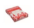 Plaid polaire en RPET avec motif de Noël et carte 190g/m2 couleur rouge