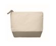Trousse de toilette personnalisée en coton 340 g/m² Promenade couleur gris taupe