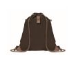 Sac à dos à cordons en coton recyclé 220 g/m2 Cotton Eco couleur marron foncé