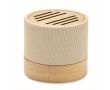 Enceinte en RPET et bambou, connexion 5.0 et mains libres Conscious couleur beige
