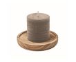 Bougeoir personnalisé avec bougie parfumée à la vanille Wooden couleur gris