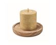 Bougeoir personnalisé avec bougie parfumée à la vanille Wooden couleur doré
