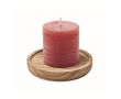Bougeoir personnalisé avec bougie parfumée à la vanille Wooden couleur rouge