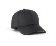 Casquette RPET à 6 panneaux avec fermeture à boucle réglable 85 g/m² couleur noir