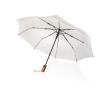 Mini parapluie automatique en RPET avec poignée en bois Ø97 couleur beige