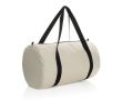 Sac de sport pliable en RPET avec pochette de rangement couleur blanc cassé