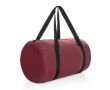 Sac de sport pliable en RPET avec pochette de rangement couleur rouge