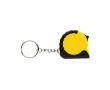 Porte-clés en plastique recyclé et acier avec mètre ruban de 1M couleur jaune