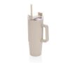 Mug thermique en plastique recyclé à couvercle 3 voies 900ml couleur beige