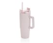 Mug thermique en plastique recyclé à couvercle 3 voies 900ml couleur rose