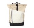 Sac à dos enroulable en RPET avec fermeture éclair sur le devant couleur beige