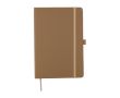 Carnet en carton et résidus biologiques, 80 feuilles lignées A5 couleur marron