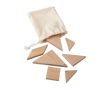 Jeu de casse-tête et tangram classique en bois naturel couleur marron