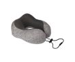 Oreiller de voyage bicolore en mousse à mémoire de forme avec housse couleur gris