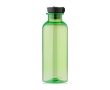 Bouteille en RPET poignée en caoutchouc et détail en bambou, 500 ml couleur vert clair