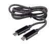 Câble de charge en nylon de 1 mètre avec ports USB-C 100W couleur noir