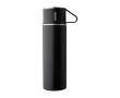 Thermos à double paroi acier inoxydable de 420ml et 2 tasses de 150ml couleur noir