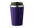 Gobelet isotherme acier inoxydable couvercle noir bord argenté 350ml couleur violet