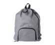 Sac à dos en polyester pliable avec poche extérieure couleur gris