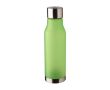 Gourde en RPET aspect givré couvercle et fond acier inoxydable 600ml couleur vert clair