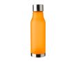 Gourde en RPET aspect givré couvercle et fond acier inoxydable 600ml couleur orange